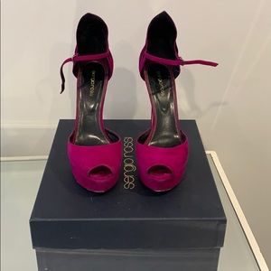 Sergio Rossi suede high heel sandal size 39